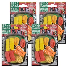 iwako 造型橡皮擦 壽司餐盒 Set, 日本製造, 4個