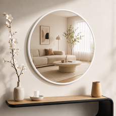 IMMUSE 梳妝台圓鏡, 白色的