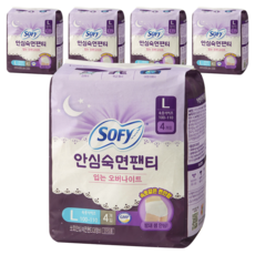 안심숙면팬티 입는 생리대, 4매입, 5개