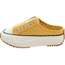 갓슈 치유 펀칭 캔버스 뮬 슬리퍼형 스니커즈