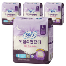 안심숙면팬티 입는 생리대, 4매입, 4개