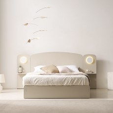 베디스 벨로체 넉다운 서랍형 호텔 침대 프레임 + 패널2p 세트 방문설치, 오트밀 베이지