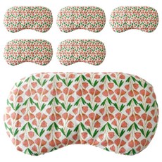 紅豆熱敷眼罩 杏色的花朵款, 1入, 6個