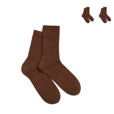 REETU Air Daily 中筒襪, 駝棕色, 3個