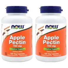 Now 蘋果果膠植物膠囊 700mg 膳食纖維 素食膠囊, 120顆, 2罐