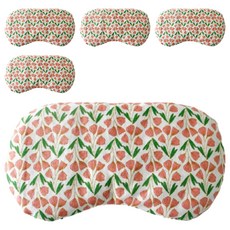 紅豆熱敷眼罩 杏色的花朵款, 1入, 5個