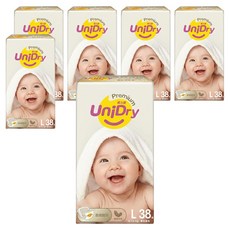UniDry 優力寶 柔緻寶貝黏貼型尿布 9~14kg, L, 228片