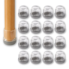 홈르네 먼지없는 소음방지 의자 발커버 원형, 16개, 그레이