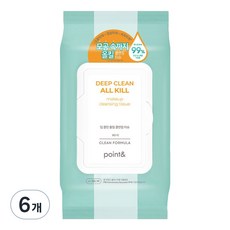 point&. 深層清潔全效卸妝濕紙巾, 6個, 80枚入
