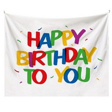 薄款生日掛布 軟, 100 x 70cm, 韓風彩字