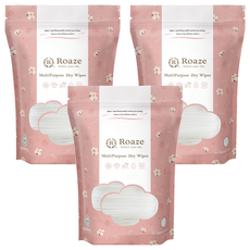 Roaze 柔仕 多功能乾濕兩用巾 舒適款, 白色, 3個