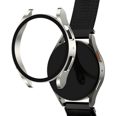 YOGER Galaxy Watch 全覆蓋螢幕保護貼 鋼化玻璃保護殼, 1個, 白金色