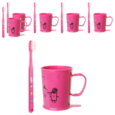 WEDENT 威登 兒童漱口杯A套組 粉色 6~8歲, 6套