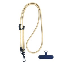 多功能手機掛繩 強韌營繩款 附手機夾片 線粗8mm 穩固結實 繩子總長度約150cm, 奶茶色, 1條