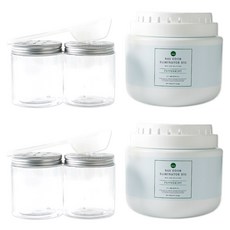 BAS 대용량 탈취제 빅 페퍼민트 향 본품 + 소분 용기 2p + 스쿱 세트, 1.1kg, 2개