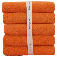 40支精梳棉高級飯店毛巾 200g, 熱帶橘色, 5條
