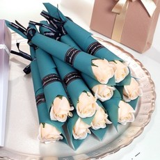 아르띠콜로 조화 장미 비누꽃, 샴페인골드, 10개