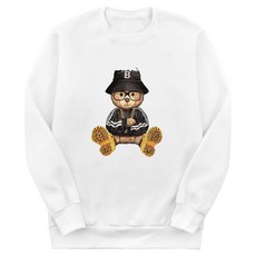 JB FASHION 漁夫帽熊 刷毛大學T