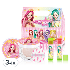 Secret Jouju 星星女神兒童彩妝套組, Daily Sun Pact + Lip Balm Synth Red + 購物袋, 3組