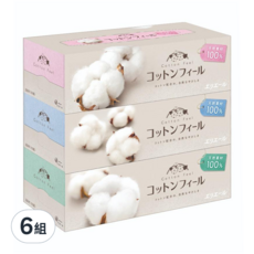 elleair 艾黎艾爾 棉柔膚觸抽取式面紙 150抽*3盒, 100%純紙漿 天然素材, 6組