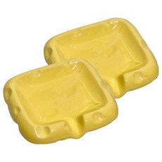 THE ZAKKA 起司高級陶瓷肥皂架, 2個, 切達起司