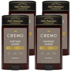 CREMO 體香膏 皮革菸草, 75g, 4瓶