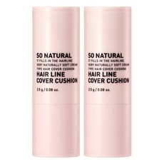 쏘내추럴 헤어 라인 커버 쿠션 2.5g, 라이트브라운, 2개