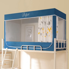 宿舍帳篷 0.9米床上鋪 遮布面料親膚磨毛 蜂窩網紗 不鏽鋼材質側邊支架, 幾何三角