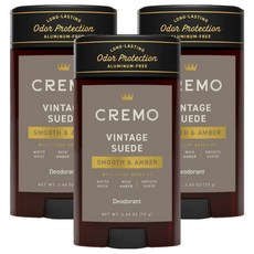 CREMO 體香膏 皮革菸草, 75g, 3瓶