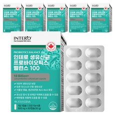 인테로 생유산균 프로바이오틱스 밸런스 100, 60정, 6개
