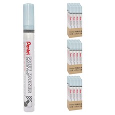 Pentel 飛龍文具 油漆筆 MMP10-MS 粗珠光淡藍 12支組，可繪於木材/塑膠/金屬/紙材/陶瓷/玻璃/布品等材質上, 1色, 3盒