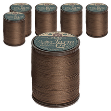 FUJIX Ltd. 富士克 2 條 Crafthouse 絎縫線, 122棕色, 6個