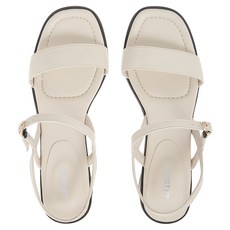 afinar 方頭 舒適軟墊 繫帶涼鞋, 象牙, 240