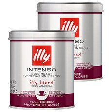 illy 意利 深烘焙濾泡式咖啡粉, 義式濃縮, 125g, 2罐