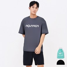 아쿠아티카 남성용 래쉬가드 상의 AQAMTS23009 + PZ 반바지 세트