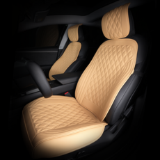 메이튼 차량용 시트커버 일체형 앞좌석 풀세트, 새들브라운, 1세트