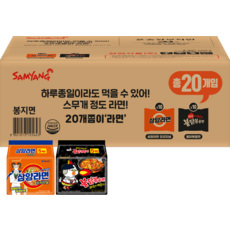 Samyang Foods 三養 元祖拉麵 120g 10包 + 火辣雞肉風味鐵板炒麵 140g 10包, 1組
