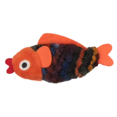 黃金貓 毛線魚仔系列 12*5cm 8.5g 含薄荷貓草, 棕色, 1個