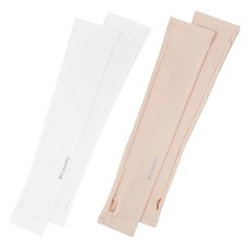 Columbia 哥倫比亞 基本款涼感袖套 2入 x 2組, 白色, 淺米色, 1個