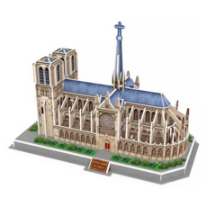 PAPERRAK 巴黎聖母院 3D立體拼圖, 68片, 1盒
