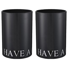 中世紀風壁掛式免打孔浴室杯 RB20819, 黑色, 2個