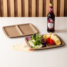 Ahtty home Monoware 纖薄減肥盤, 巧克力, 2個