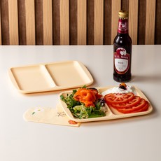 Ahtty home 纖瘦減重餐盤, 奶油黃, 2個