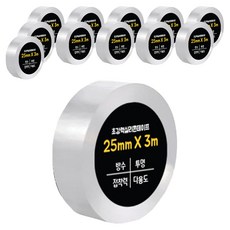 다다 초강력 실리콘테이프 단면 25mm x 3m, 투명, 12개