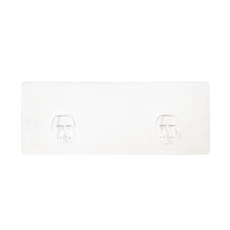 熊好貼 無痕掛勾 長方形 防水 適用凹凸紋路牆面 多功能設計, 透明色, 2個