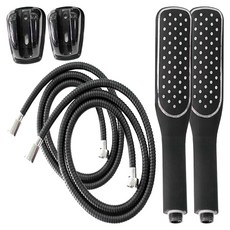 霧面黑蓮蓬頭組 PL-092, 2個, 黑色