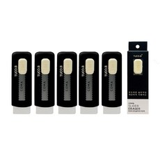 TUCO.B Koma 滑動式橡皮擦 TC-E02, 黑色, 6個