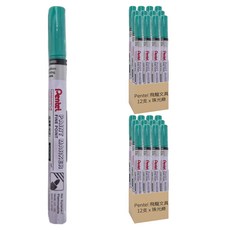 Pentel 飛龍文具 油漆筆 MSP10-MD, 珍珠綠色, 12支, 2盒