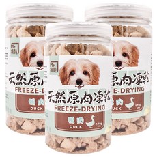 Mr.凍乾 犬用 原肉凍乾, 鴨肉, 170g, 3罐
