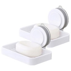 ecoco 單格肥皂架, 白色, 2個